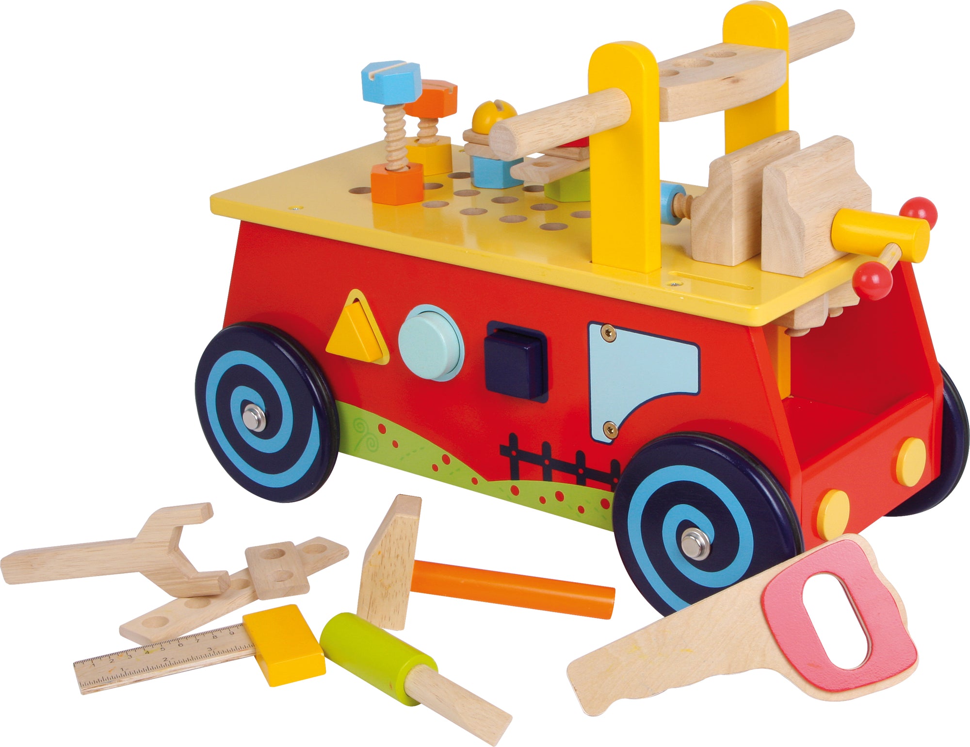 small foot - Houten loopkar 'motor activity cart workbench'