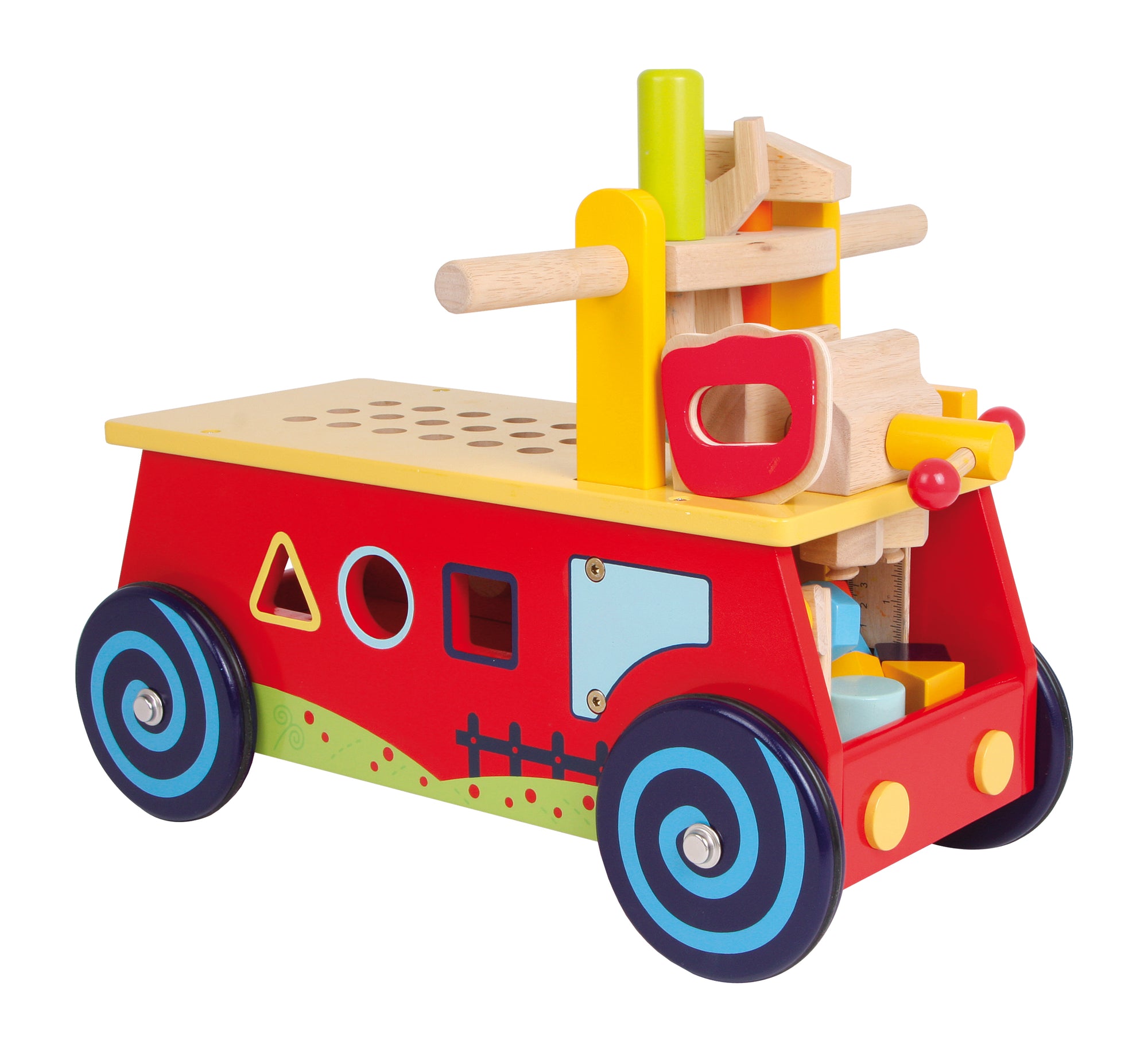 small foot - Houten loopkar 'motor activity cart workbench'