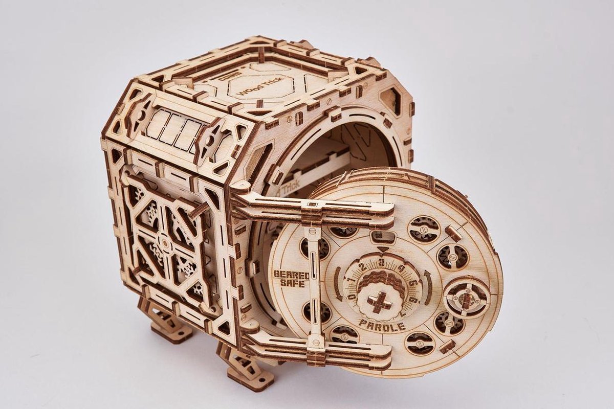 Wood Trick – Modelbouw 3D houten puzzel – "Geared safe" ('Beveiligde kluis')
