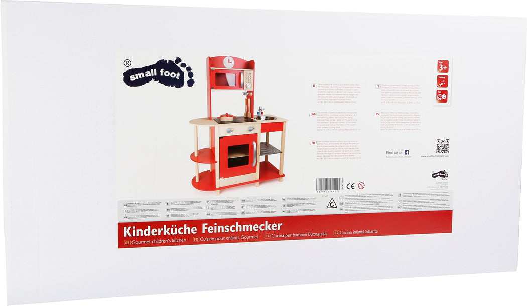small foot - Houten speelgoed keuken 'Gourmet rood'