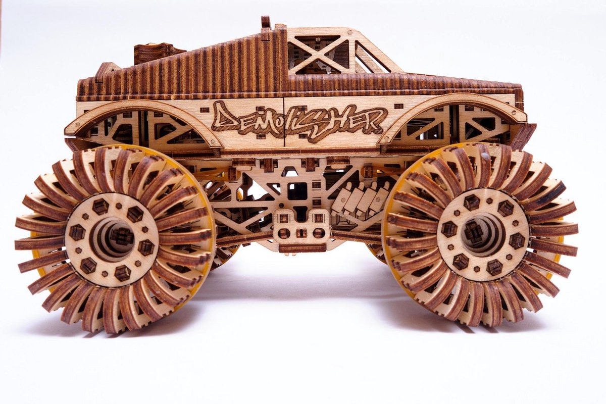 Wood Trick – Modelbouw 3D houten puzzel – ‘Monster truck’ (WDTK015)