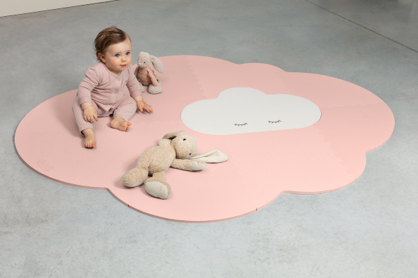 AANBIEDING! Quut Speelmat 'Head in the clouds', Large, Roze/Blush rose (145 x 175 cm)