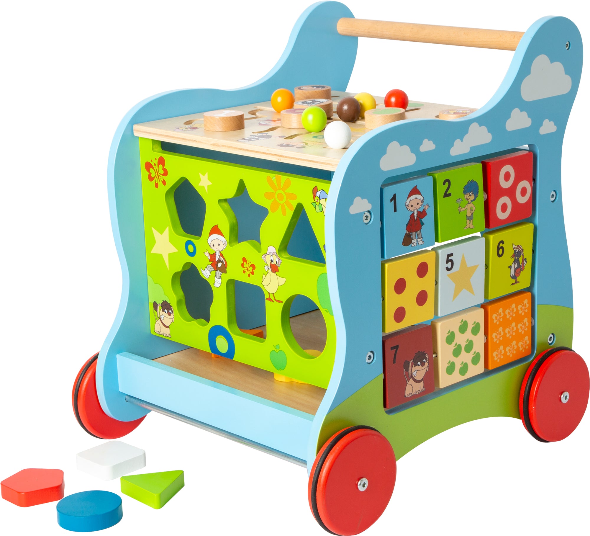 small foot - Houten loopwagen 'Sandman Training Walker'