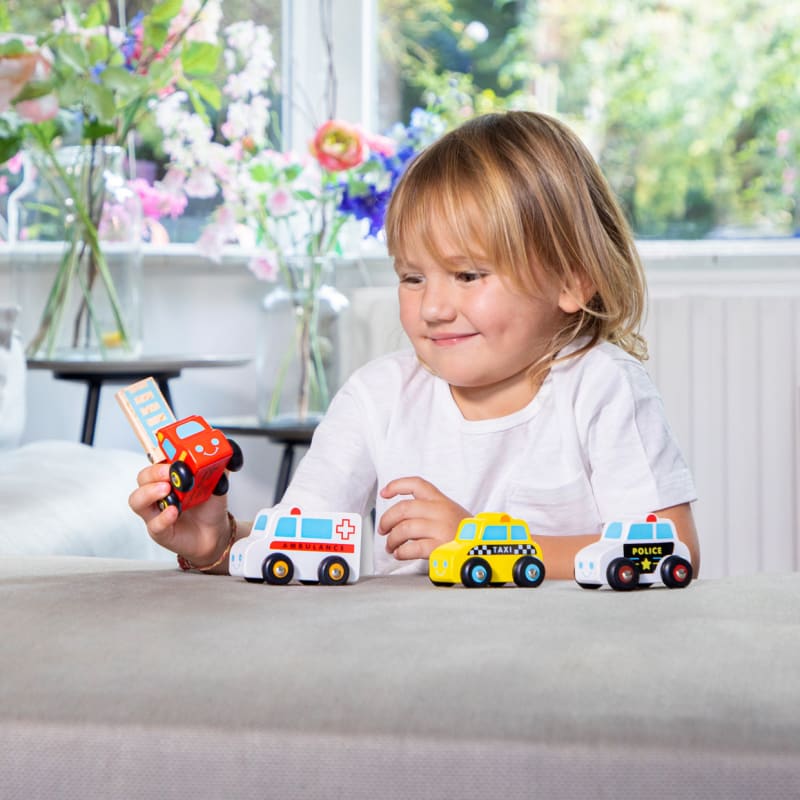 Autootjes Set 4-delig - Hulpdiensten Toys