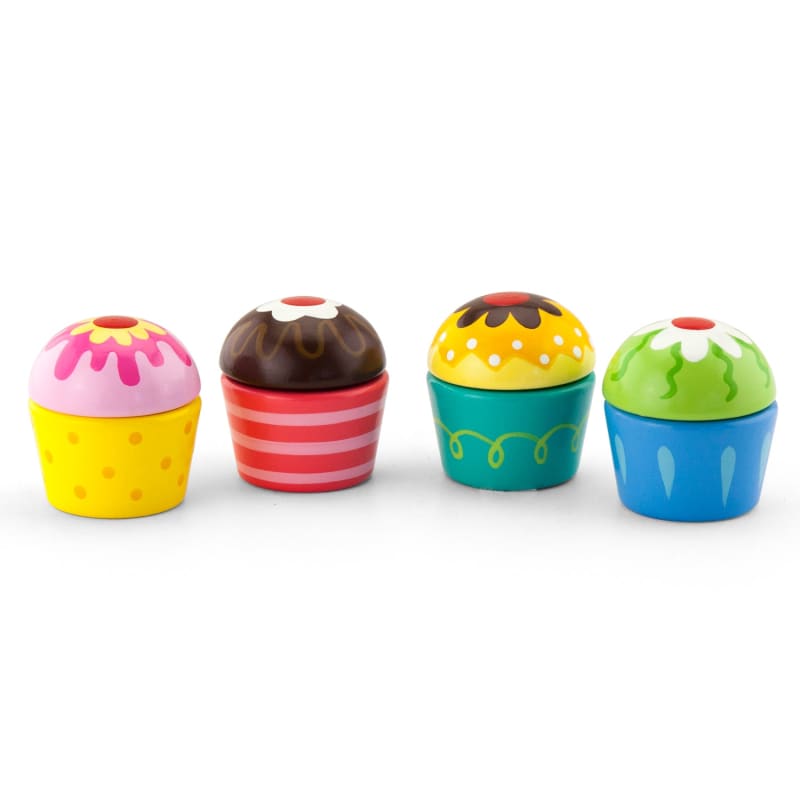 Mini Gebakjes Set 4 Stuks Hout toys > Houten speelgoed > Kinderkeukens