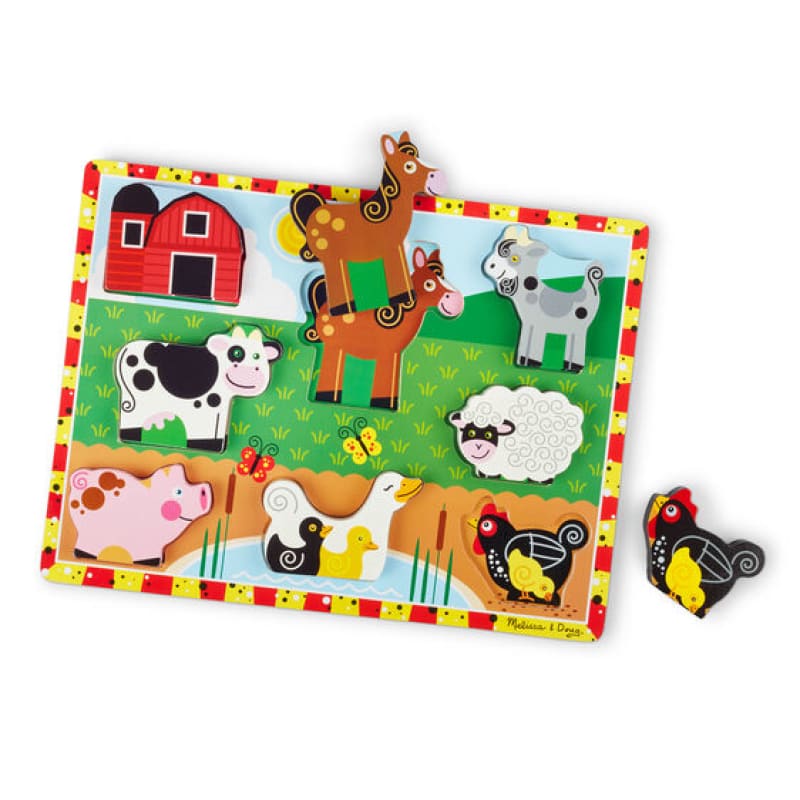 Puzzel Hout Extra Dik - Boerderij Dieren toys > Houten speelgoed > 